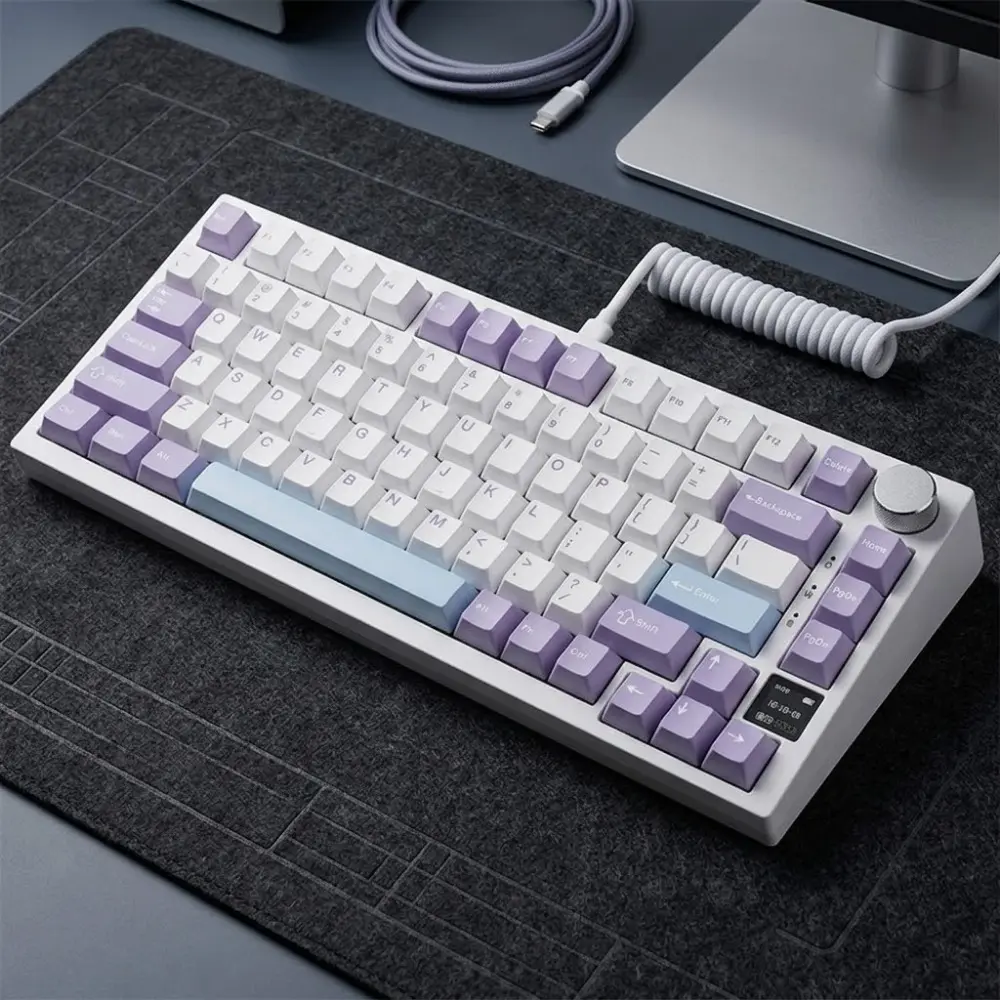 Ultimate Rgb mechanical gaming keyboard with customizable Color Dial, Dynamic Backlight, 4000mAh battery, wireless Bluetooth & 2.4ghz connectivity, hot-swappable Switches, compact Design for Office 7 gaming