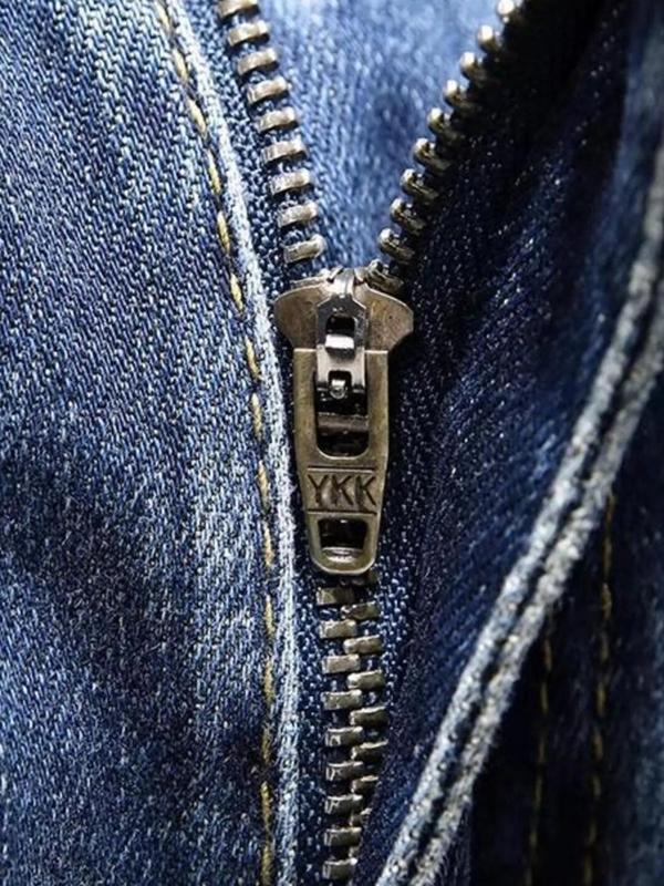 Men's Distressed Embroidered Jeans