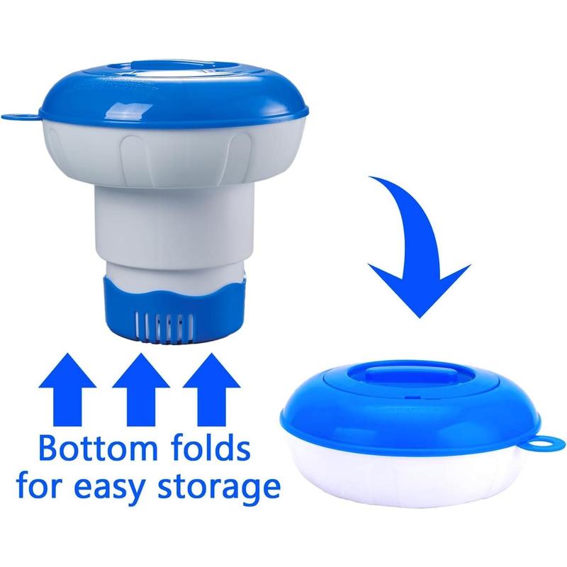 2 count Pool Chlorine Floater for 4 count 3" CHL orine Tablets, 7" Collapsible Chlorine Floater, Optimal Pool Chlorinator