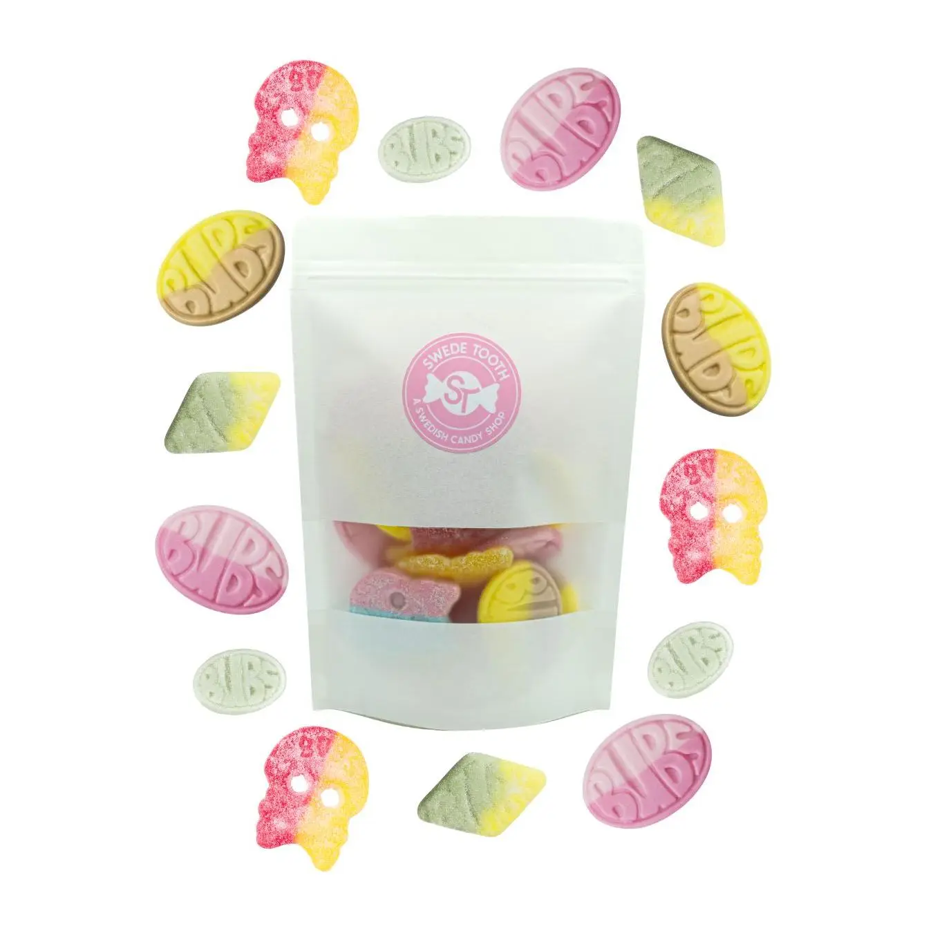 BUBS Swedish Candy Mix-Sweet and Sour Mix- 1/2lb, 1lb, 2lb - Snack Bonbon- Vegan Candy - Halal