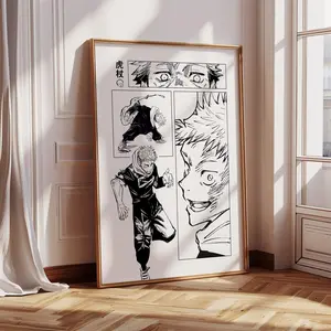 Yuji Itadori Poster, Jujutsu Kaisen Anime Art, Itadori Wall Print, Itadori JJK Poster, Itadori Print, Yuji Itadori, Jujutsu Kaisen Art Print