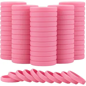 60 count Wholesale Rubber Bracelets Solid Color  Wristbands Blank Stretch  Wristbands Colorful Rubber Bracelets for Women Men Gifts