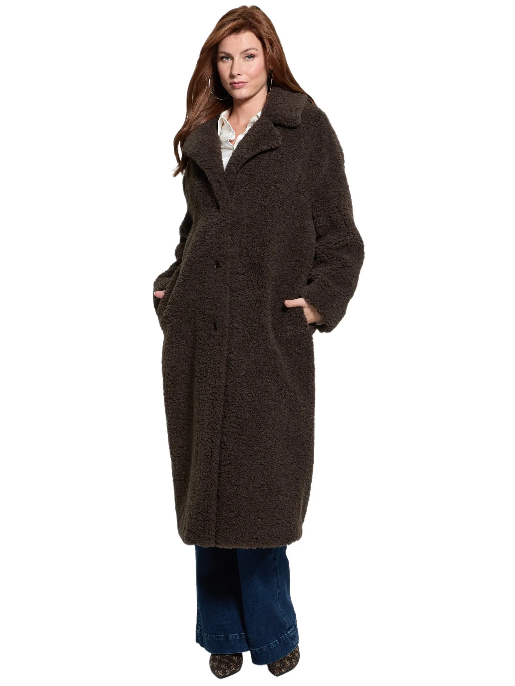 GUESS Female Eco Alina Teddy Longline Coat