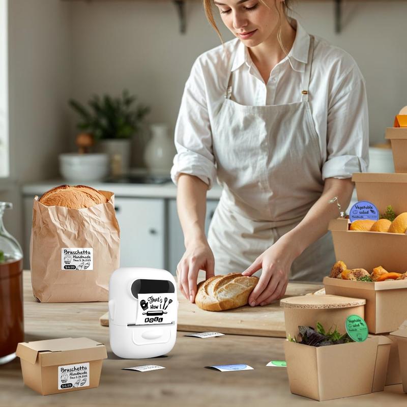 Marklife Label Printer, thermal printer, portable Bluetooth wireless printer, can print thank-you stickers, gift tags, and item labels, suitable as a Valentine's Day gift for family and partners, Super Bowl