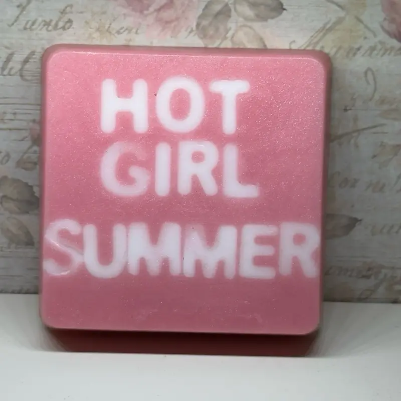 Lather your Vibe -HOT GIRL SUMMER - APPLE VANILLA Scented handmade soap