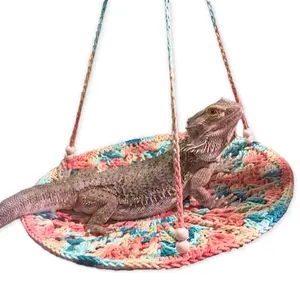 Lizard Bed, Reptile Hammock, Cotton Nest, Suitable For Chameleons/Hamsters/Chinchillas/Squirrels/Snakes/Parrots/Pet Supplies, Small Pet Swing, Hanging Pet Hammock