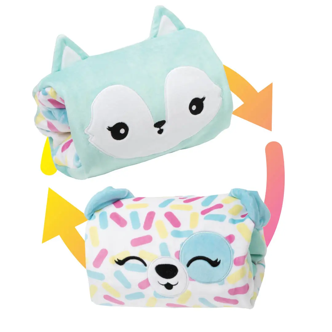 Puppy + Fox 2 in 1 Reversible, Wearable Stuffed Animal Plushie Puppy + Fox 2 in 1 Reversible, Wearable Stuffed Animal Plushie