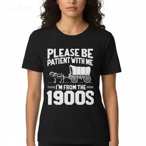 Please Be Patient I'm From the 1900s Funny Over the Hill T-Shirt Golf Gift Unisex Crew Neck Tee for Men and Women Casual Top