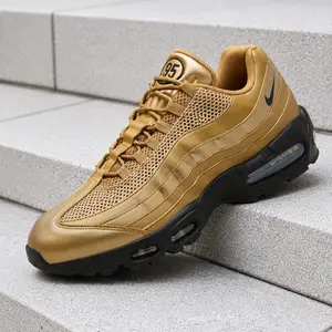 Nike Air Max 95 SE Big Bubble Total 90 Metallic Gold IV2872-707 Men's Fashion Sneaker New