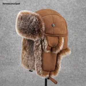 Men’s Faux Fur Ushanka Earflap Trooper Hat – Windproof Warm Aviator Design, Perfect Winter Ski Beanie for Cold Weather Outdoor Adventures & Daily Commute