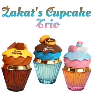 Zakat's Cupcake Trio | Creamy Caramel | Sweet Fantasy | Mushy Mallows | Unisex 100 ML (3.4 FL OZ) Eau De Parfum By Zakat