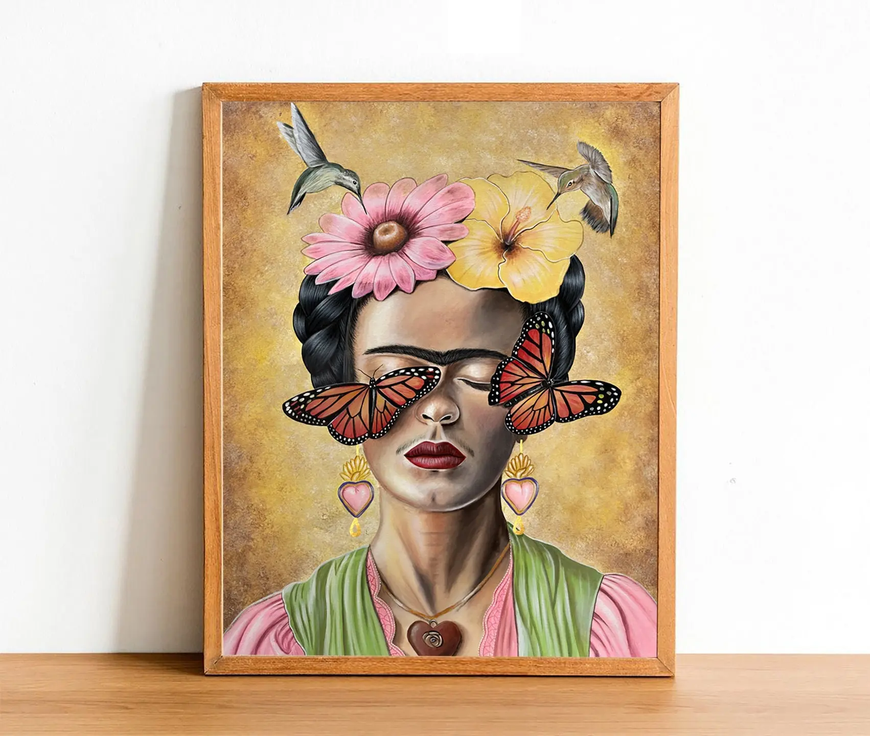 Frida Soñando Art Poster Unframed , Mexican wall art, Mexican art, latin art, Mexican decor, mexican gifts, Frida art, mexican folk art
