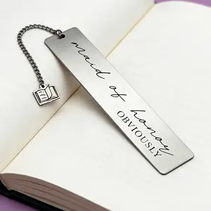1pc Stainless Steel Bookmark-A Perfect Wedding Gift For Your Best Friend Or Bridesmaid. A Commemorative Engraved Pendant With A Wedding-Themed Metal Bookmark, Serving As A Fun, Exclusive Accessory For Bridesmaids.
