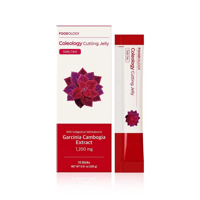 [FOODOLOGY] Coleology Cutting Jelly - 10-Day Supply, Garcinia Cambogia (HCA), Chia Seeds, Collagen, Hyaluronic Acid, Pomegranate Flavored, 8.81 oz (10 Sticks)