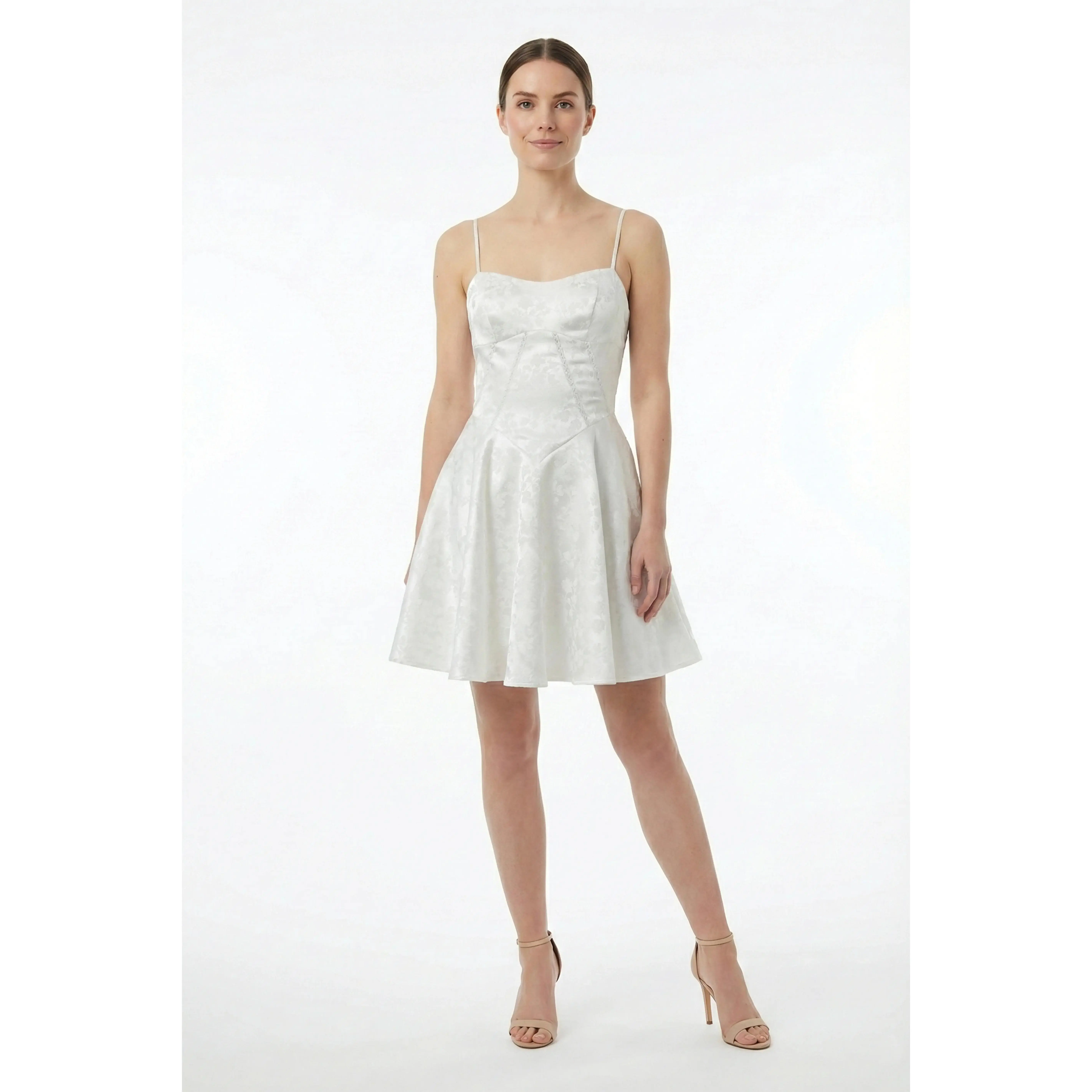 KESTAN Adriana White Mini Dress for Casual Dates & Celebrations