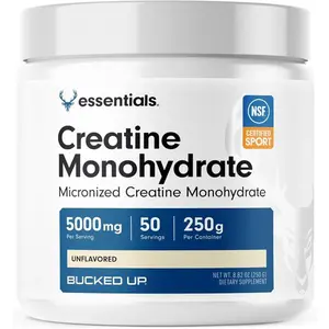 Micronized Creatine Monohydrate Powder 250g – Unflavored, 5g Per Serving, 50 Servings, Easy Mix Supplement for Muscle Strength, Performance & Recovery