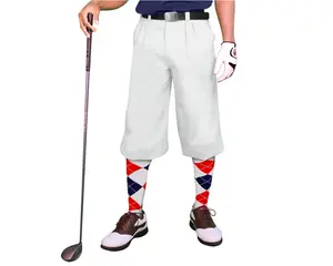 Golfknickers.com 'Par 3' Mens White Microfiber Golf Knickers