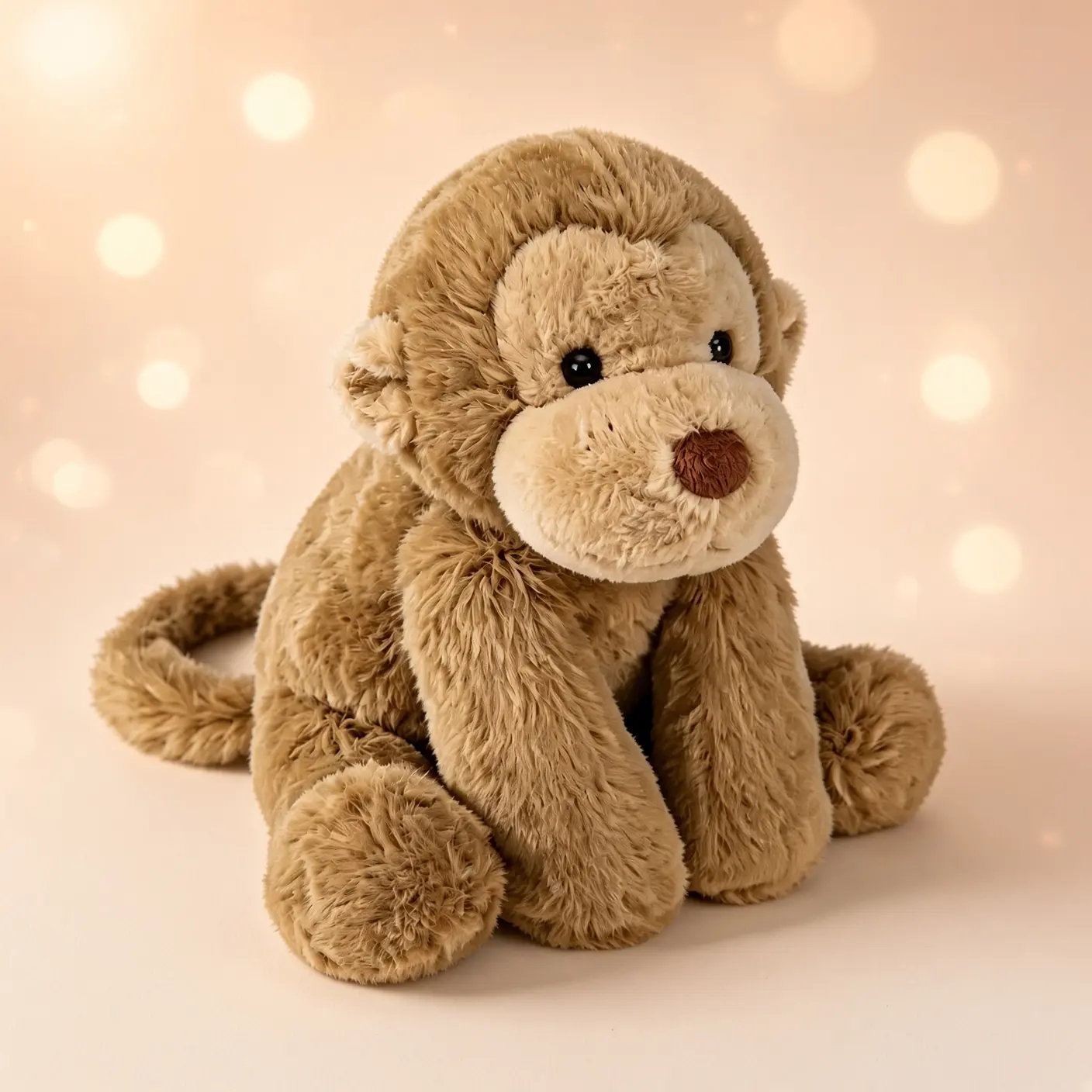 Ultra Soft Fluffy Smudge Monkey Plush, Huggable Stuffed Animal Gift for Kids & Monkey Lovers, Squishy Companion Pillow