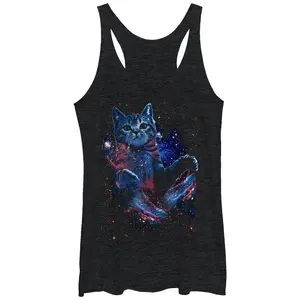 Women's Lost Gods Space Cat Racerback Tank Top