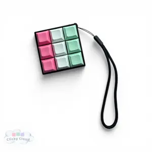 Keyboard Fidget Clicker – 9 Key ASMR Fidget Keyboard, Stress Relief Click Toy