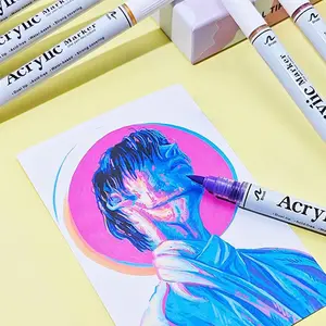 60-color double-ended marker pen, stackable marker pen, soft-ended marker pen, DIY hand-drawn graffiti pen, anime drawing pen, perfect for drawing! Multicolored marker pens, Easter, suitable for professional artistic creation
