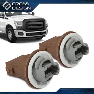 CROSSDESIGN Fit For Ford Headlight Turn Signal Brake Parking Tail Lights Bulb Sockets 2Pcs