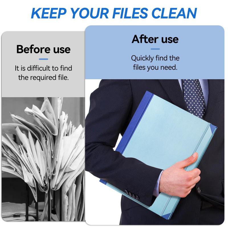 Accordion File Organizer Manila Pocket Document Folder for Passports, Birth Certificates & Important Papers, Office & Home Storage, Important Document Organizer Binder with Labels for Travel, Weddings, Graduation Gift