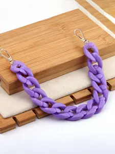 Taro purple acrylic chain pendant, gold buckle bag chain accessories, mobile phone chain contrast color handmade detachable chain bag decorative chain, small and versatile dopamine  exquisite chain bag