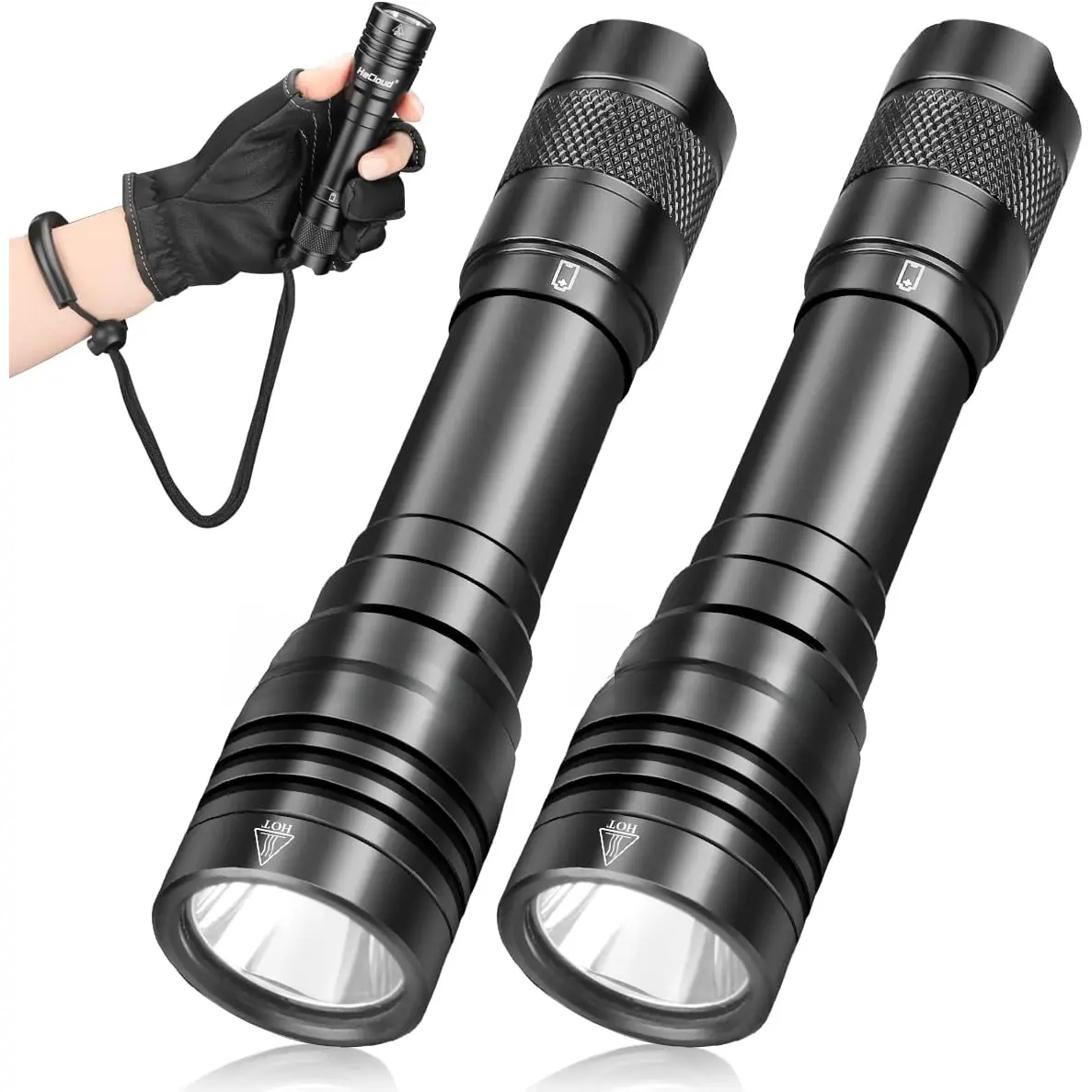 2 Pack Scuba Diving Flashlight with Rechargeable Power Dive Light  3000 Lumens Underwater 328ft IPX8  4 Modes Safety Light with USB Charger for Submarine Deep Sea Snorkeling