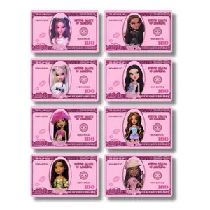 Pink Bill Dollz Card Skin Premium Vinyl Sticker with Water Resistant Features Available in Small & Large Chips for Personalized Card Protection