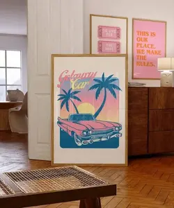 Getaway Car Poster, Reputation Merch, Retro Poster, Vintage Wall Art, Wall Art, Dorm Room Decor