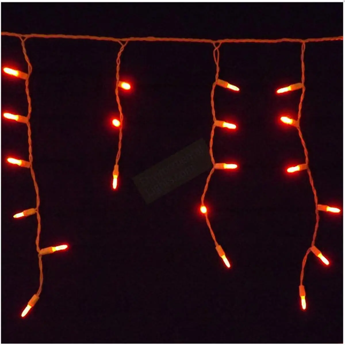 Reinders M5mm Dimmable Icicle LED String Lights, 70-LED Themed Christmas Decor, Orange Holiday Festive Home String Lights for Christmas Decor, Light Dimmable