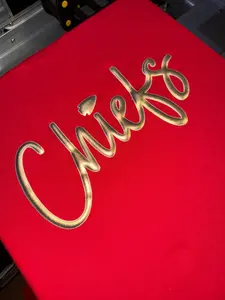 Metallic Puff Chiefs Script