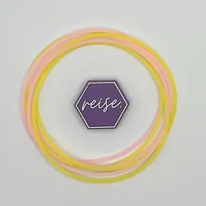 "Electric Lemonade" / Silicone Stacking Bracelets / Moments Collection Stack