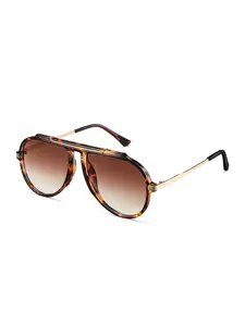 Oversized Aviator Sunglasses for Women Men 2026 70s Retro Gold Metal Sun Glasses Tangle Free Square Aviators