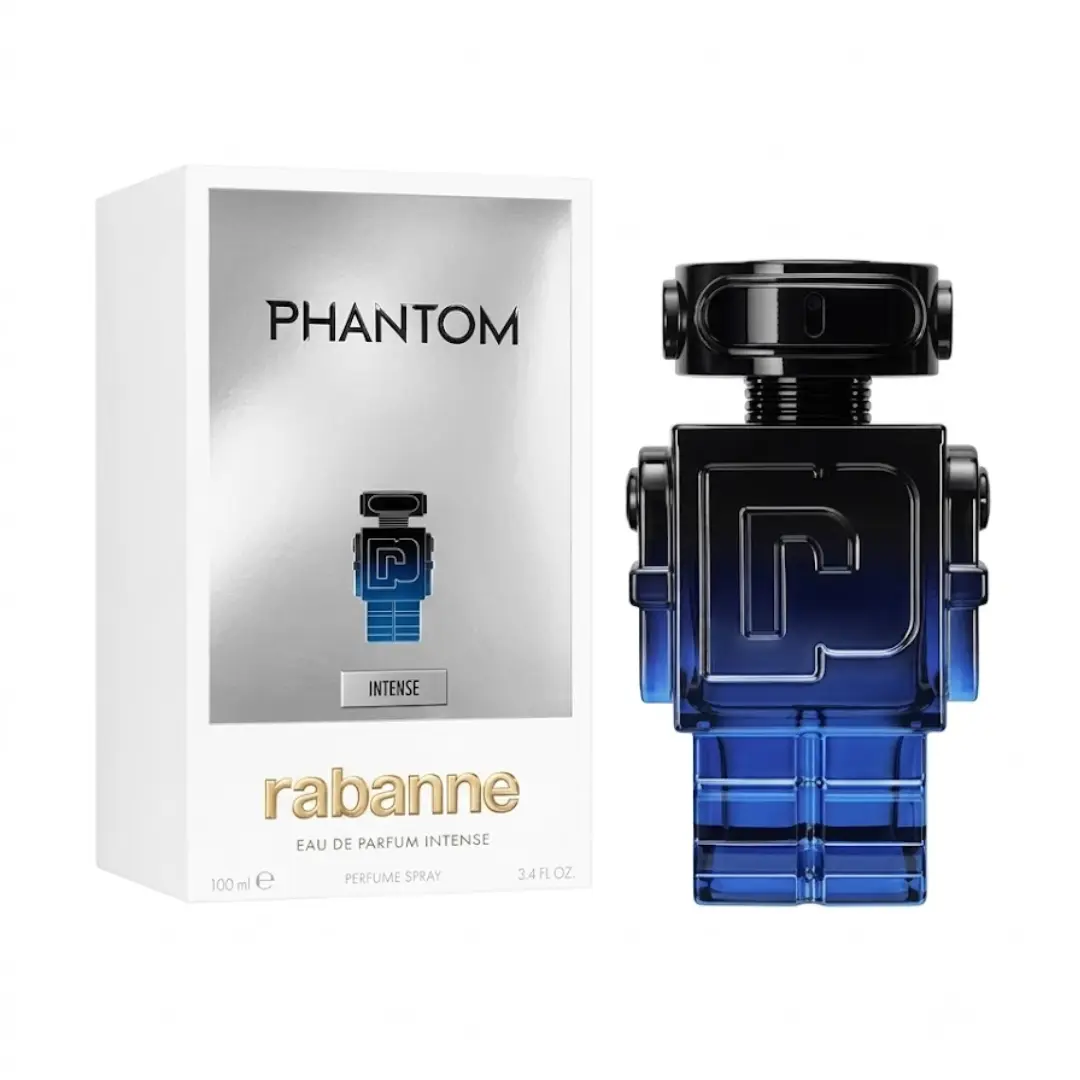 Paco Rabanne Phantom Intense Eau de Parfum Intense For Men 3.4 oz | Men's Aromatic Amber Fragrance with Orange Blossom, Lavender & Vanilla