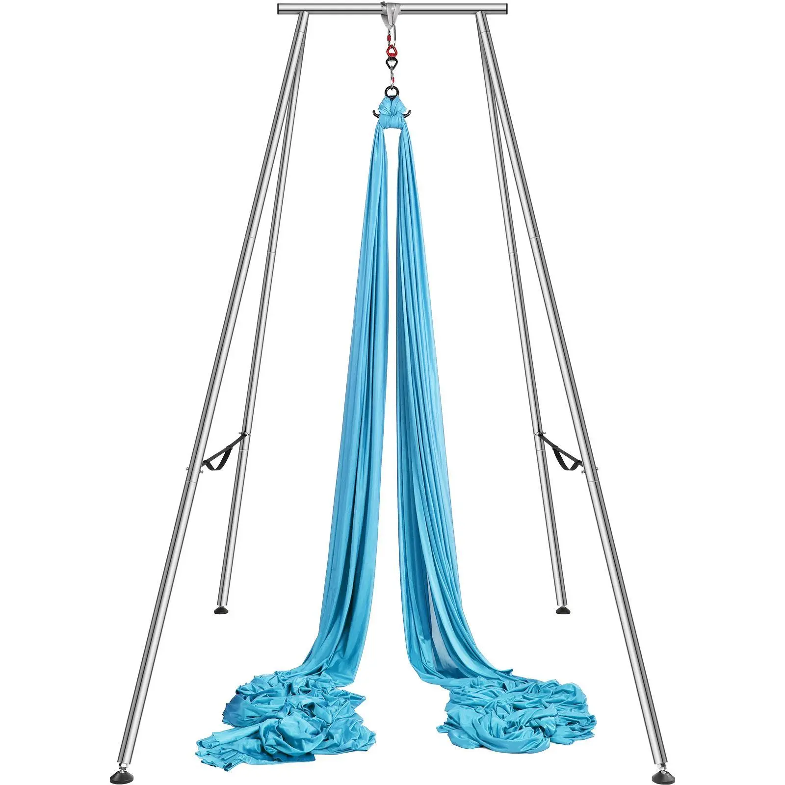 【Summerfinds】VEVOR Aerial Yoga Frame & Yoga Hammock, 9.67 ft Height Professional Yoga Swing Stand Comes with 13.1 Yards Aerial Hammock, Max 551.15 lbs Load Capacity Yoga Rig for Indoor Outdoor Aerial Yoga, Blue