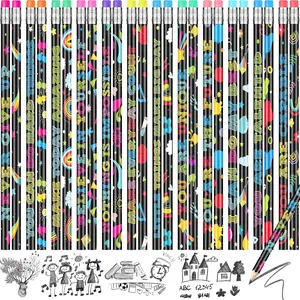 100 Pcs Motivational Pencils Bulk, Fun Inspirational School Pencils for Classroom, Cute Wood Pencils with Encouraging Positive Sayings, Back to School Supplies for Kids Students Teachers Classroom Reward