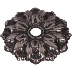 59218 Antique Silver Round Rosette, 3/4-Inch , 12-Pack