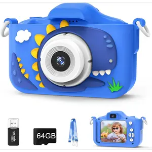 X-CMA06  Kids Camera Toys for 3-8 Year Old Girls Boys, 48MP Dual Lens 1080P Toddler Camera for Kids with 64GB SD Card, Kids Digital Video Camcorder Selfie Camera Christmas Birthday Gifts