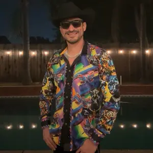 Pantera Negra Rhinestone Long Sleeve Shirt (Slimfit)
