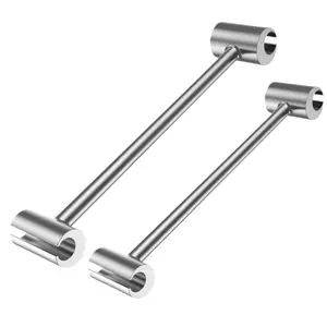 2-Piece Millimeter Hinge Gap Adjustment Wrench, Upgrade Door Hinge Repair Tool, Steel Dual-End Hinge Measurement Tool, Metal Material