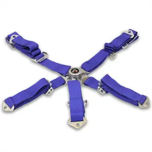 Universal TWE 5 Point Camlock 2" Racing Seat Harness Belts Blue