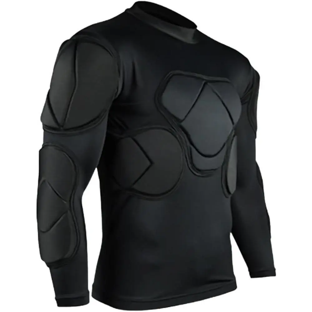 Men's 10mm Durable Padded Protective Gear Set with Rib, Knee & Elbow Cushioning - Male Football Accessory, Polyester, Lightweight, Breathable, Elastic, Quick Dry, Multi-Size, Check Sizing Chart