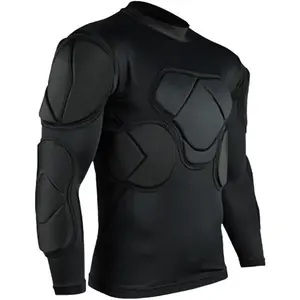Men's Padded Protective Gear Set Training Suit with Rib Protector for Football, Soccer, Basketball, Paintball