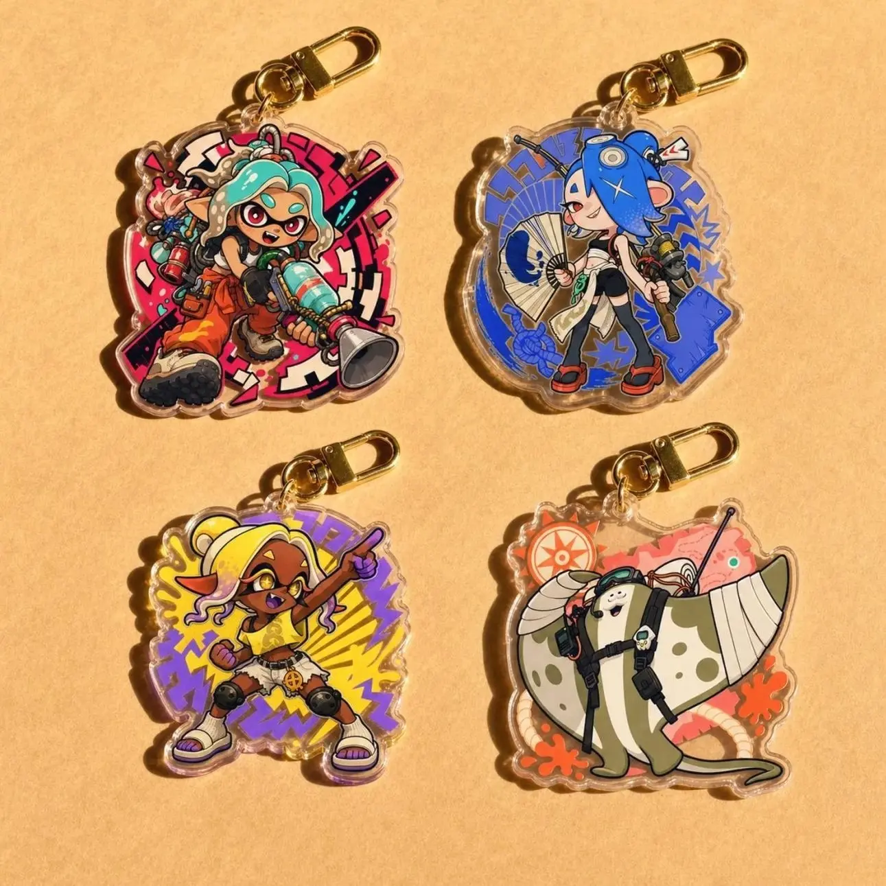 Splatoon Acrylic Keychain Charms,  Raiders Fans Gift