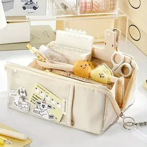 Stationery Bag, Large Capacity Pencil Case, Handheld Pencil Case, Stationery Box, Cosmetics, Portable Gifts