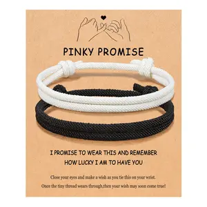 Couples Bracelets for Men,Boyfriend,Girlfriend,Soulmate,Husband,Wife,Anniversary Valentines Day Birthday Christmas Gifts,Adjustable Rope Bracelets
