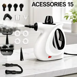[Father's Day Gift] 2026 Pressurized Handheld Multi-Surface Natural Steam Cleaner with 15 pcs Accessories Powerful, Chemical-Free, Steamer for Home And Car, Cleaning Washing Machine, Air Conditioner, Kitchen, Summerclean Appliances Tool Household