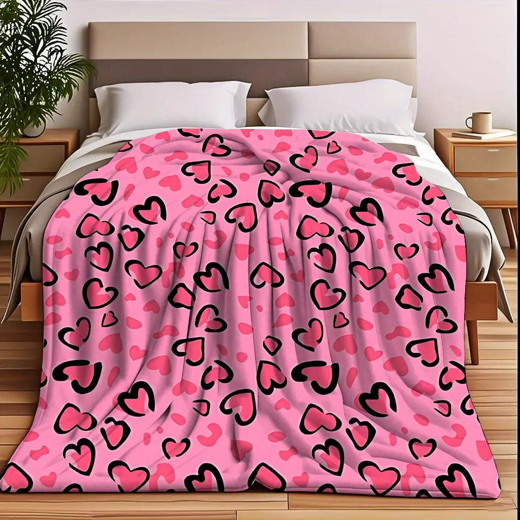 1 Piece 280g/m² Heart Pattern Sports Running Blanket China 3D Printed Meditation Christmas Coffee Table Blanket Friend Cool New Special Edition Shower Sofa Blanket Fashion Hot Square Towel High Quality